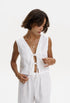 BASIC LINEN ELASTIC VEST